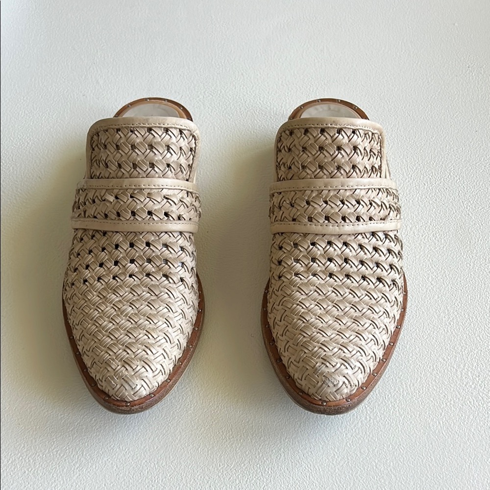 Freda Salvador Woven Tan Flats